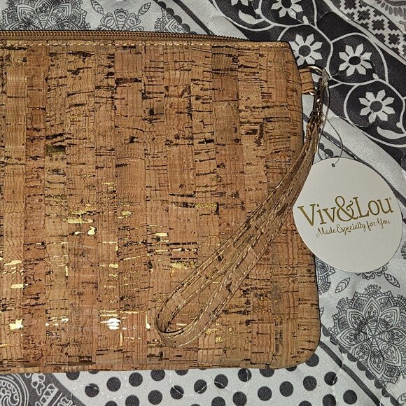 Viv & Lou Cork Hadley Clutch / Wristlet  - NEW - Picture 2 of 8